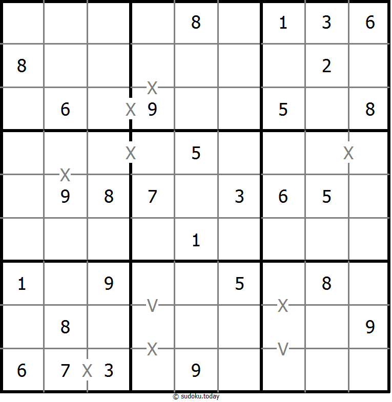 非全标XV数独 #18532