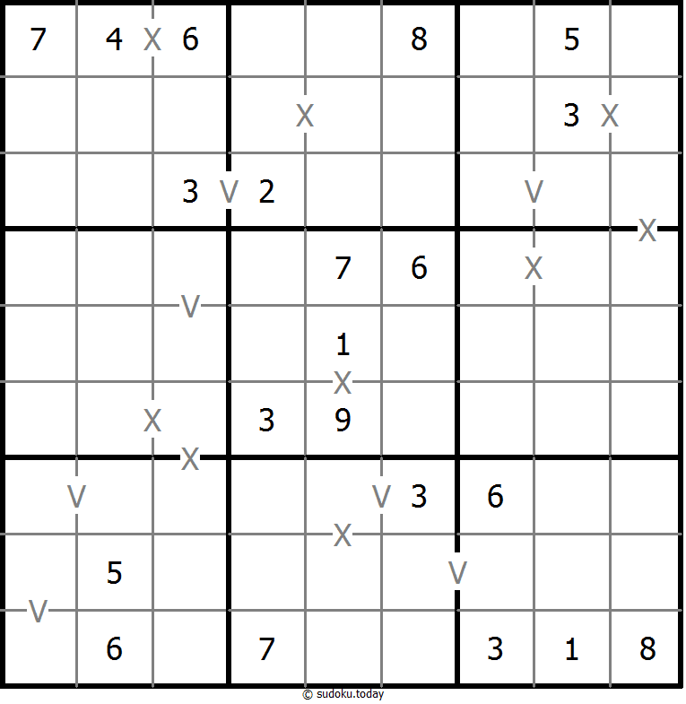 非全标XV数独 #18548