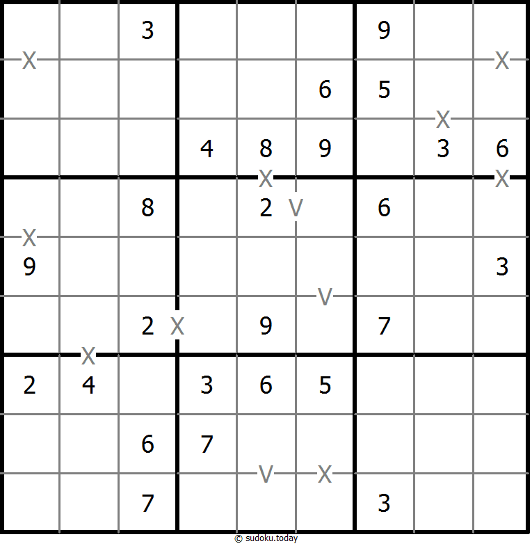 非全标XV数独 #18559