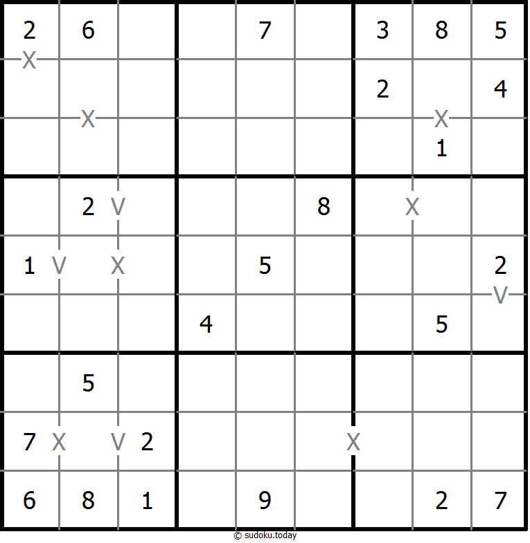 非全标XV数独 #18560