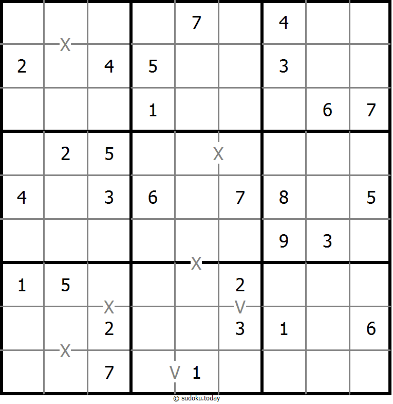 非全标XV数独 #18567