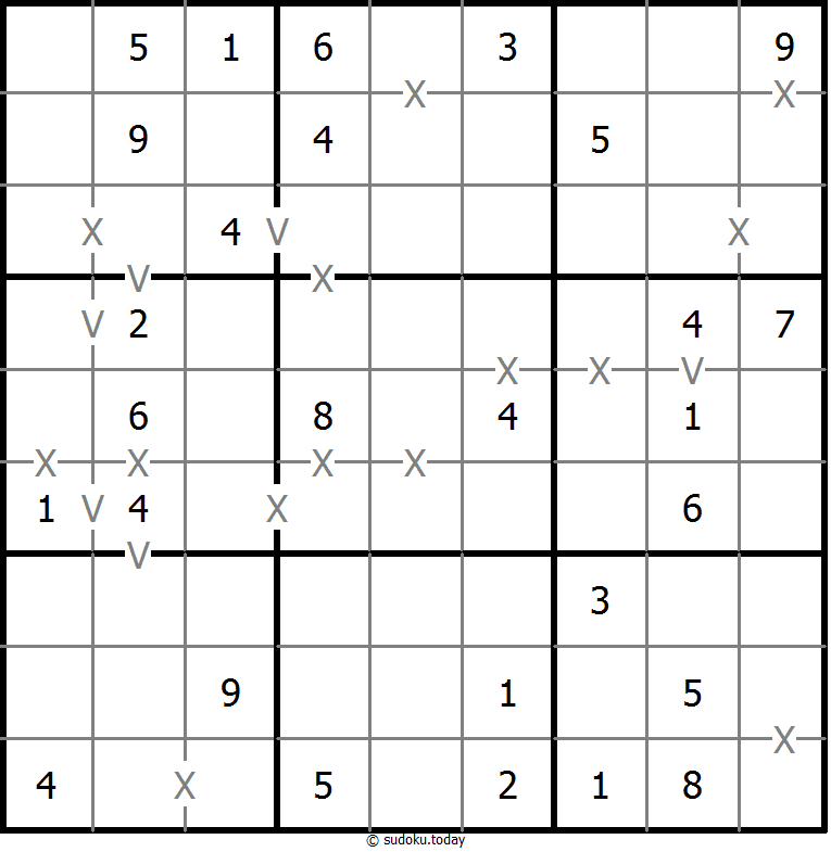 非全标XV数独 #18576