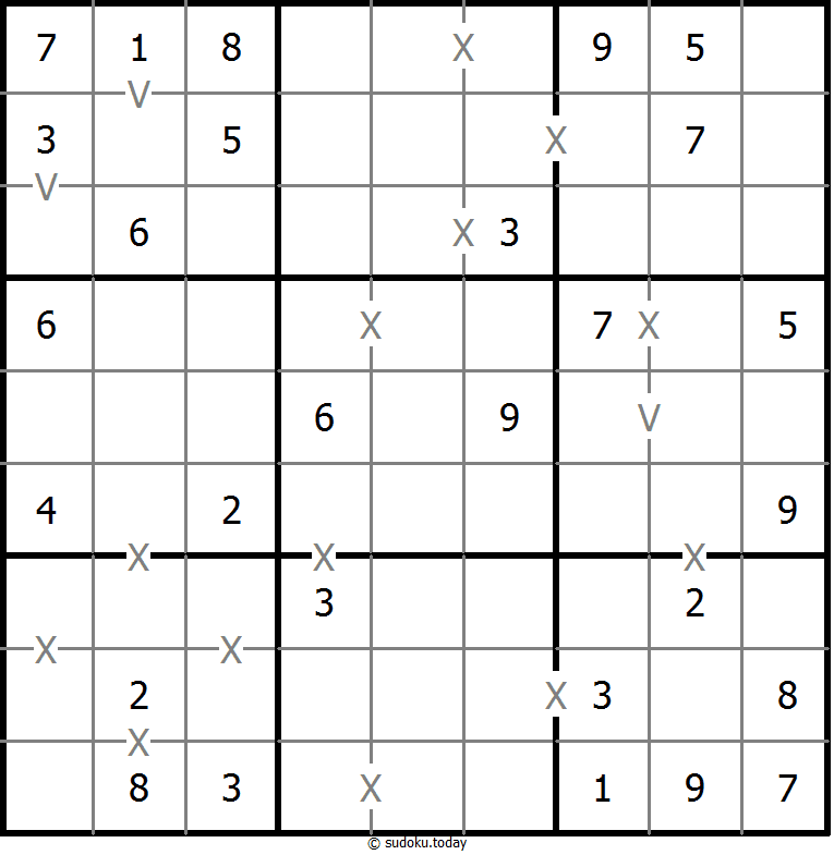 非全标XV数独 #18583