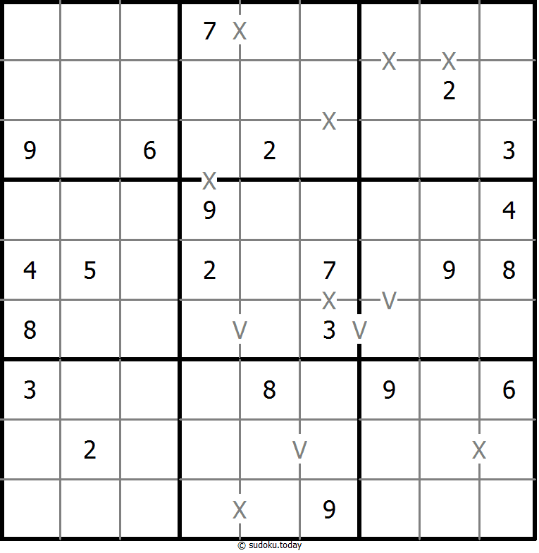 非全标XV数独 #18597