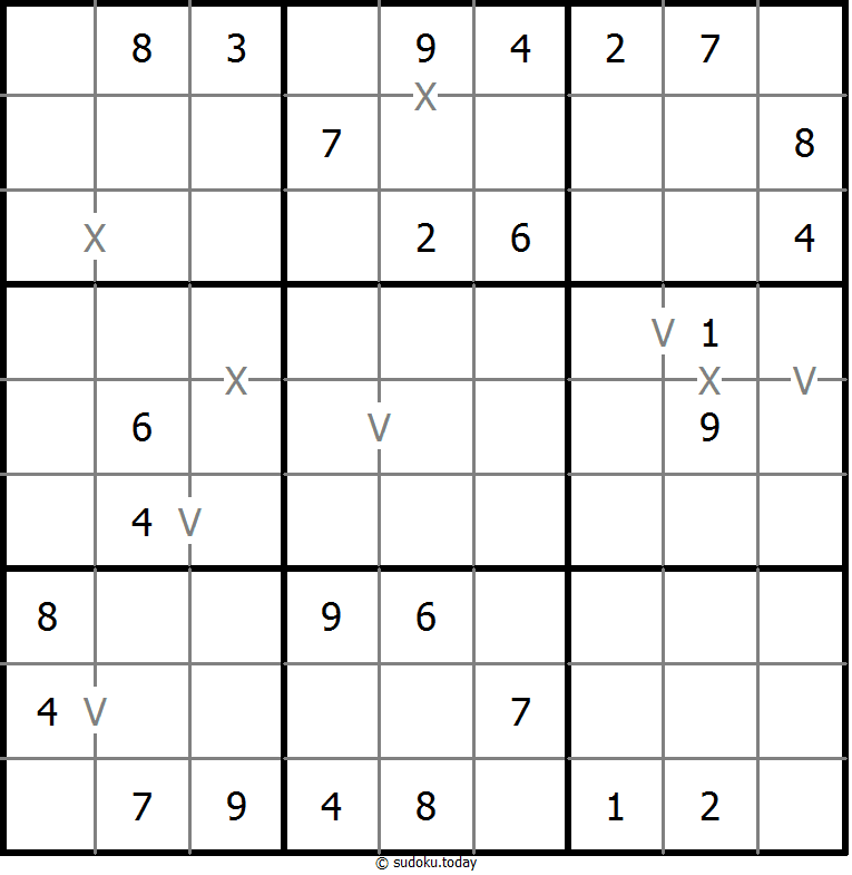 非全标XV数独 #18617