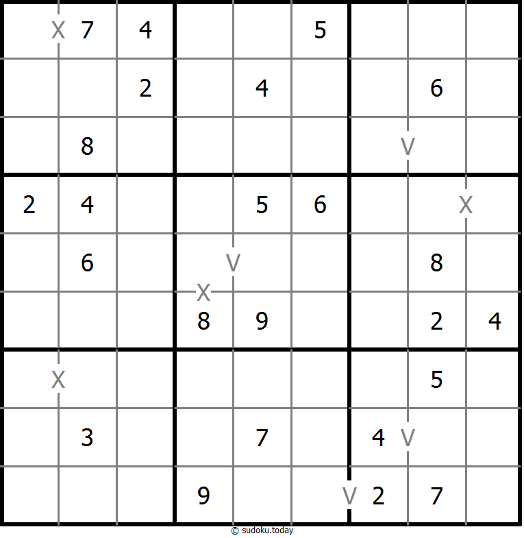 非全标XV数独 #18618