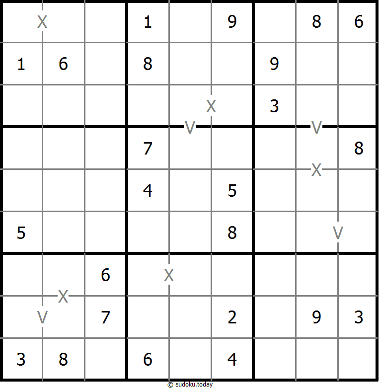 非全标XV数独 #18633