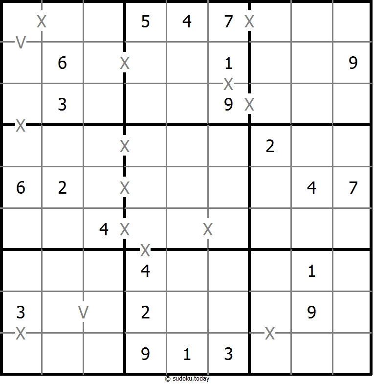 非全标XV数独 #18642