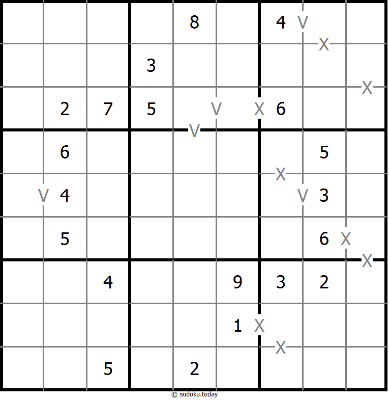 非全标XV数独 #18654