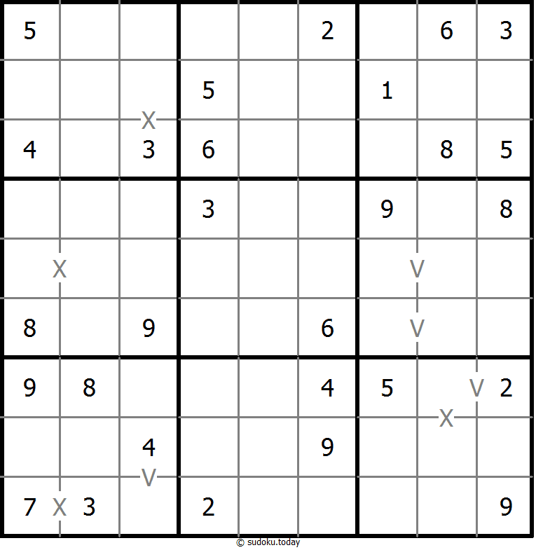 非全标XV数独 #18655