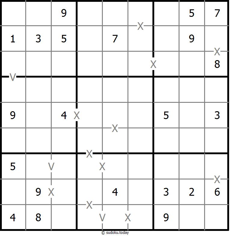 非全标XV数独 #18675