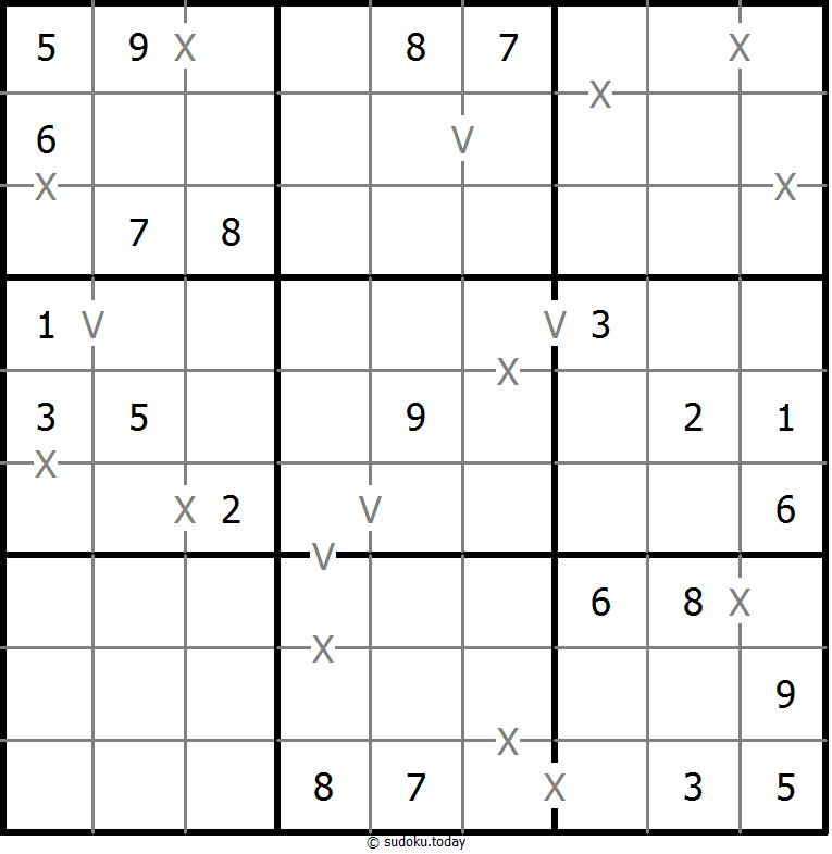非全标XV数独 #18698