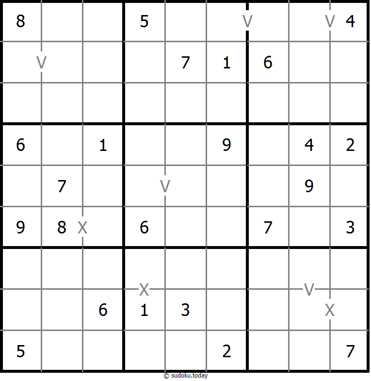 非全标XV数独 #20364