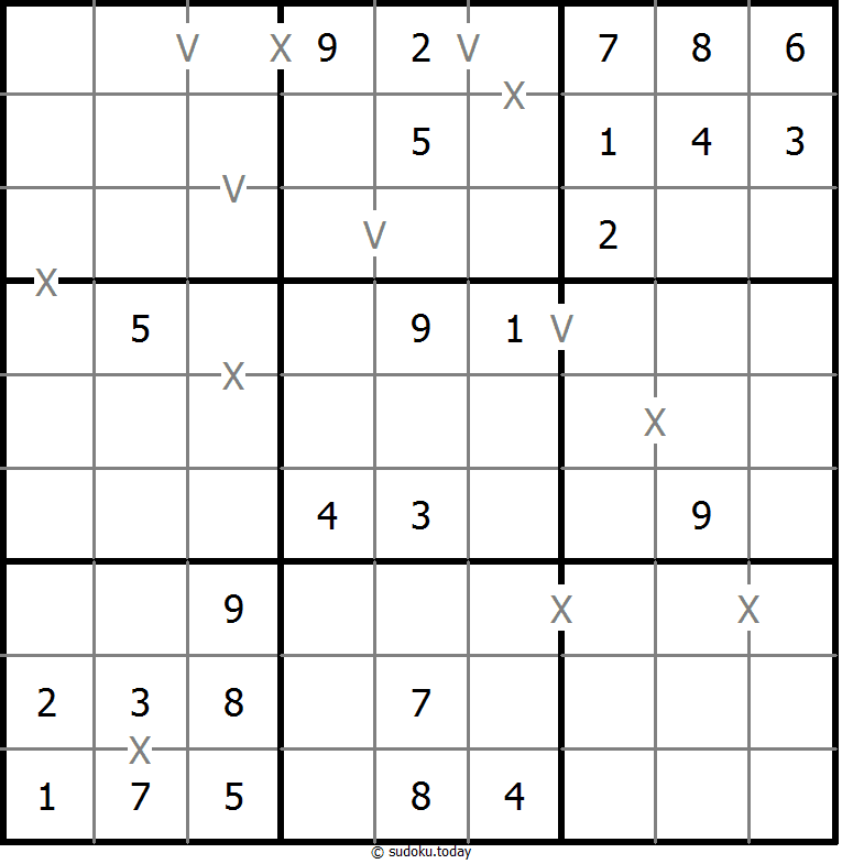 非全标XV数独 #20369